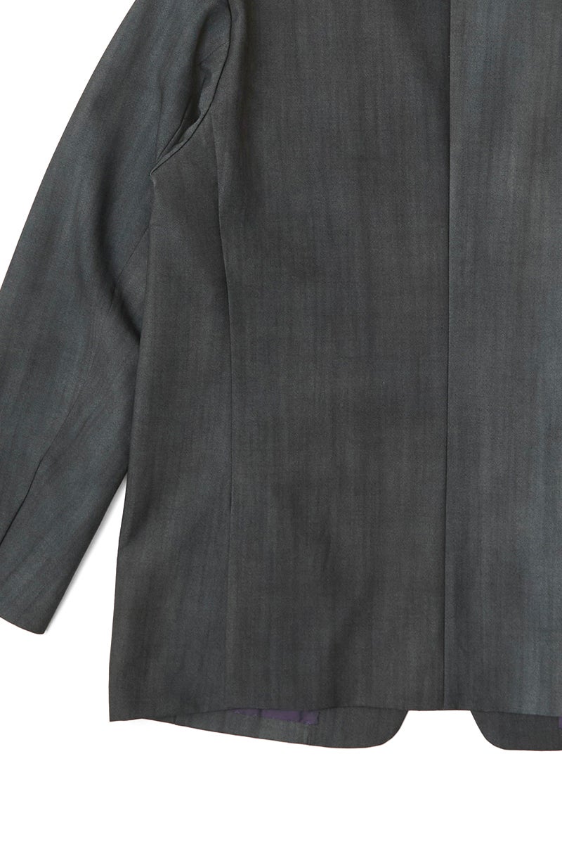 saby(サバイ) THROAT TAB 2B JACKET - Bishu Japan Flow dyeing FAB - スロートタブ2ボタンジャケット 尾州フロウダイイング 26A-021424