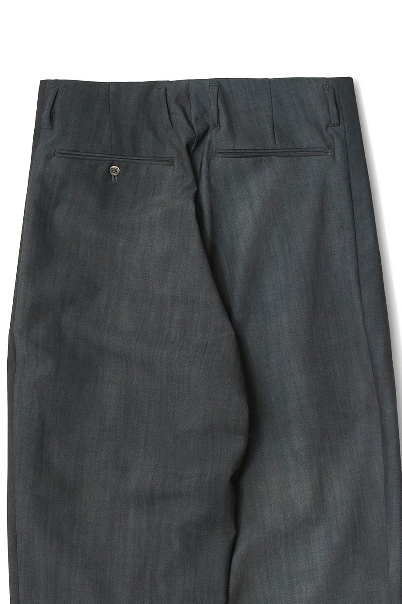 saby(サバイ) TWO TUCK TROUSERS - Bishu Japan Flow dyeing FAB - ツータックトラウザース 尾州フロウダイイング 26A-021825