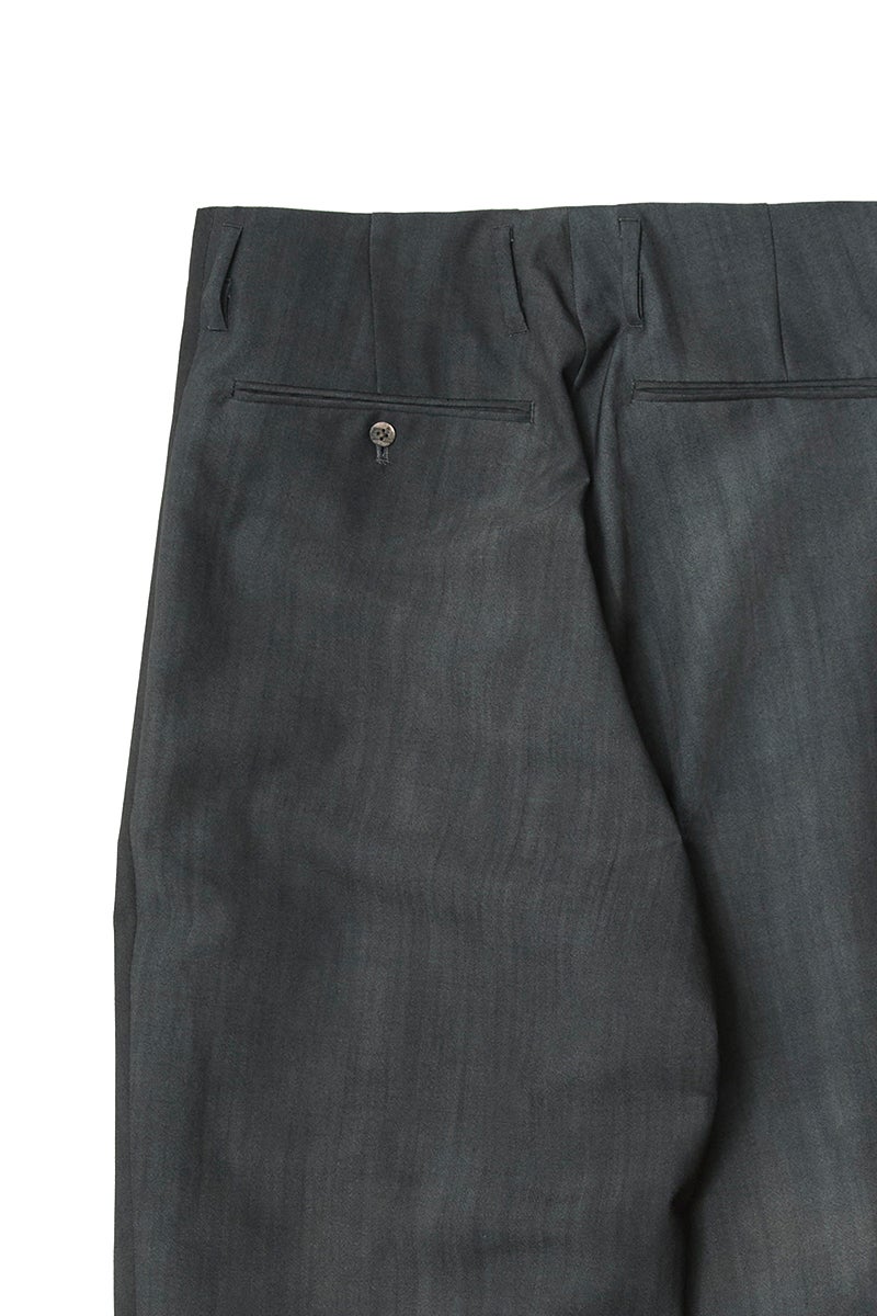 saby(サバイ) TWO TUCK TROUSERS - Bishu Japan Flow dyeing FAB - ツータックトラウザース 尾州フロウダイイング 26A-021825