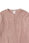 saby(サバイ) WAFFLE HENRY NECK SHIRTS -Pigment Stone Wash- ワッフルヘンリーネックシャツ 26A-081118