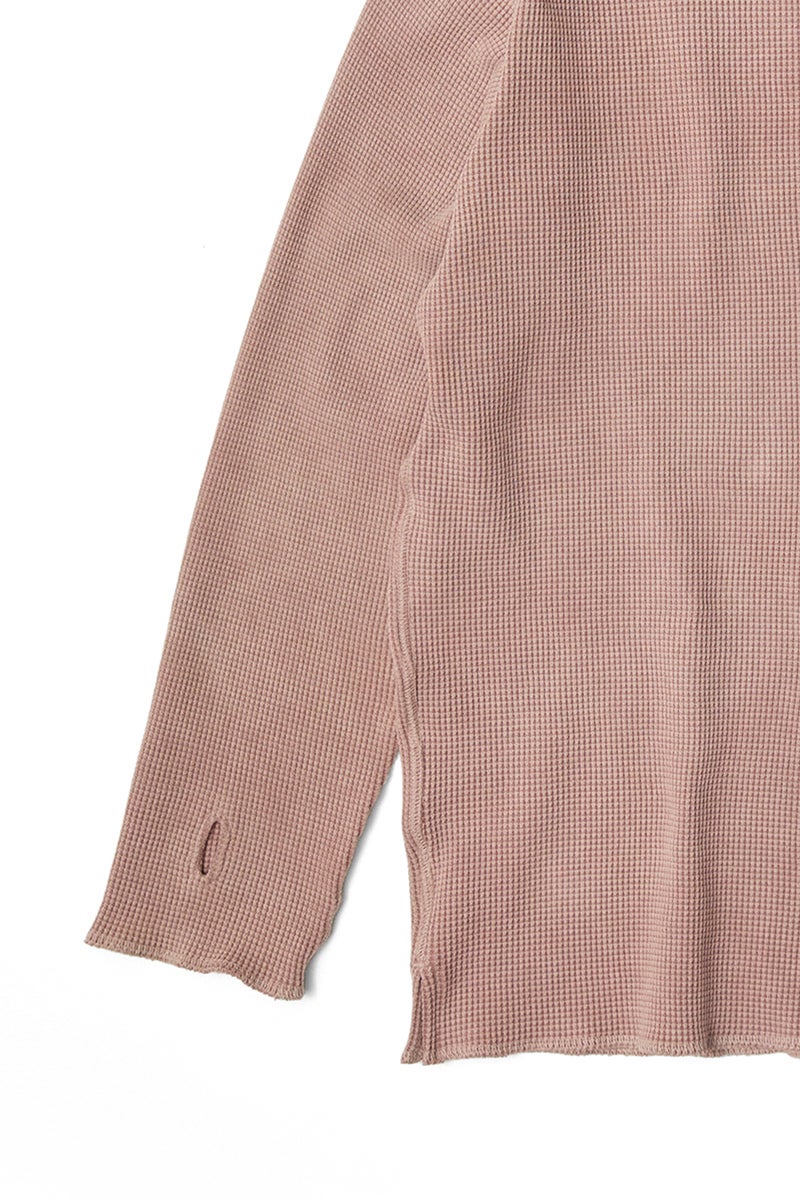 saby(サバイ) WAFFLE HENRY NECK SHIRTS -Pigment Stone Wash- ワッフルヘンリーネックシャツ 26A-081118