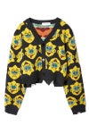 LIBRIO MENDONCA(リブリオ メンドンサ) KNIT CHARACTER CARDIGAN (SHORT) ニットキャラクターカーディガン ショート LM-26aw-2211-B