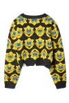 LIBRIO MENDONCA(リブリオ メンドンサ) KNIT CHARACTER CARDIGAN (SHORT) ニットキャラクターカーディガン ショート LM-26aw-2211-B