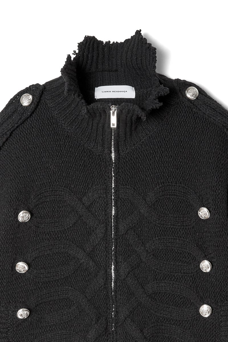 LIBRIO MENDONCA(リブリオ メンドンサ) KNIT NAPOLEON JACKET(SHORT) ニットナポレオンジャケット(ショート) LM-26aw-2201-B