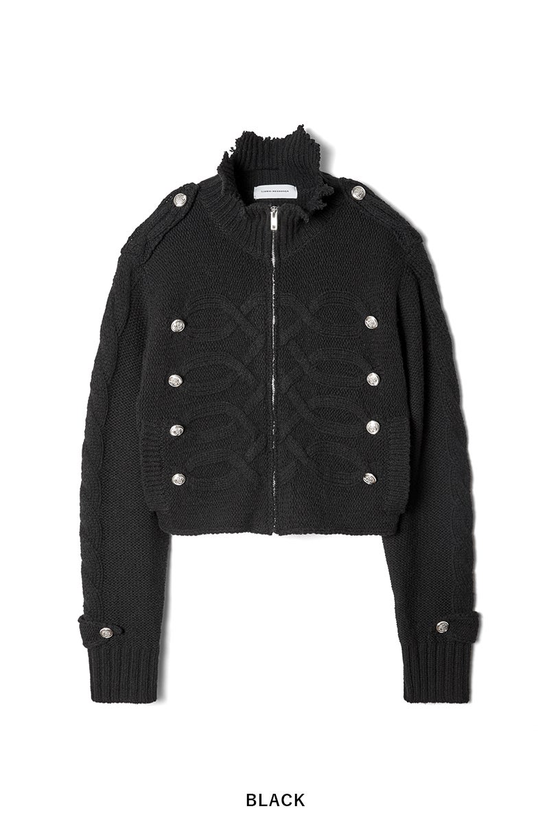 LIBRIO MENDONCA(リブリオ メンドンサ) KNIT NAPOLEON JACKET(SHORT) ニットナポレオンジャケット(ショート) LM-26aw-2201-B