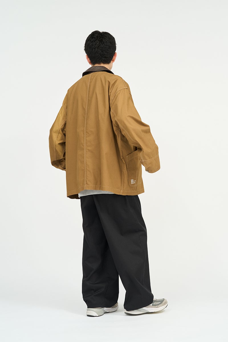 FreshService(フレッシュサービス) COTTON CANVAS LEATHER COLLAR WORK JACKET コットンキャンバスレザーカラージャケット FSC263-30032