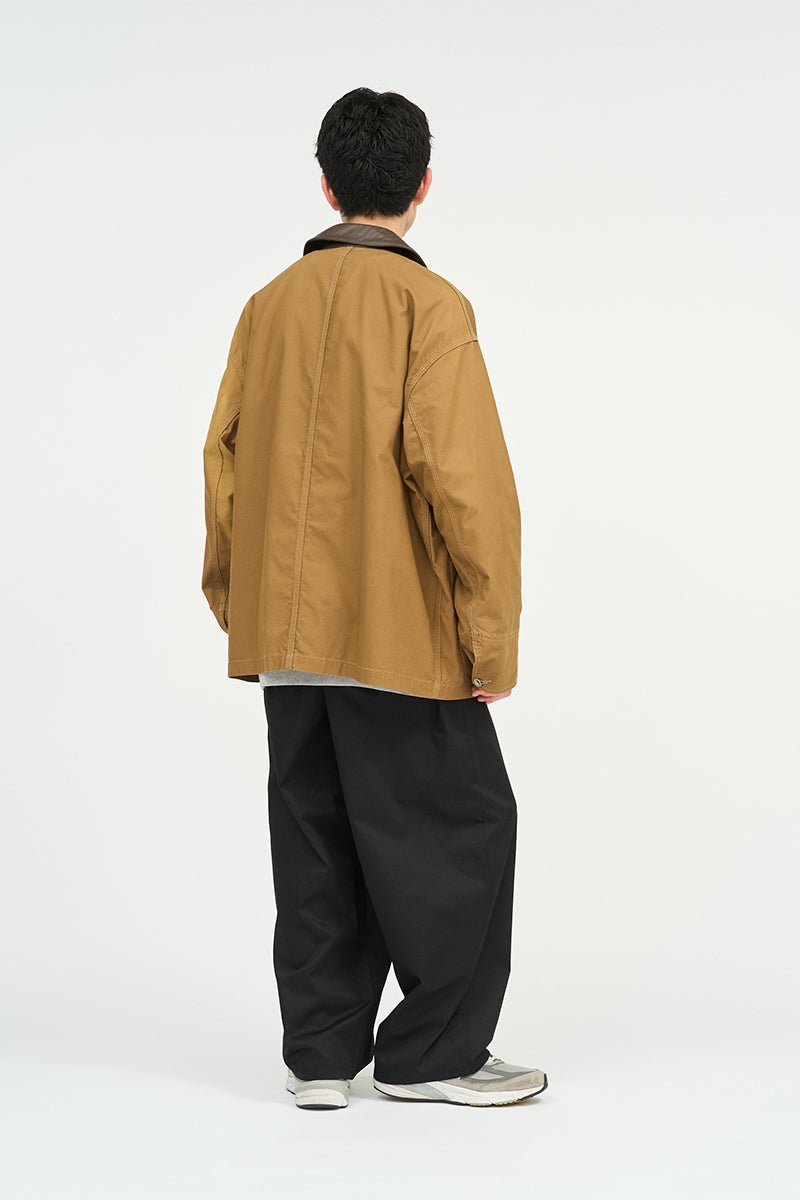 FreshService(フレッシュサービス) COTTON CANVAS LEATHER COLLAR WORK JACKET コットンキャンバスレザーカラージャケット FSC263-30032