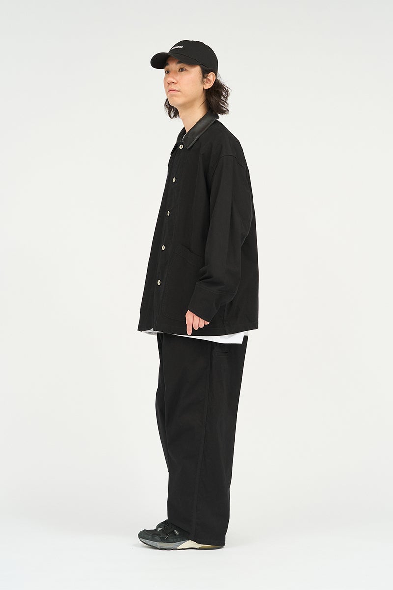 FreshService(フレッシュサービス) COTTON CANVAS LEATHER COLLAR WORK JACKET コットンキャンバスレザーカラージャケット FSC263-30032