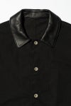 FreshService(フレッシュサービス) COTTON CANVAS LEATHER COLLAR WORK JACKET コットンキャンバスレザーカラージャケット FSC263-30032