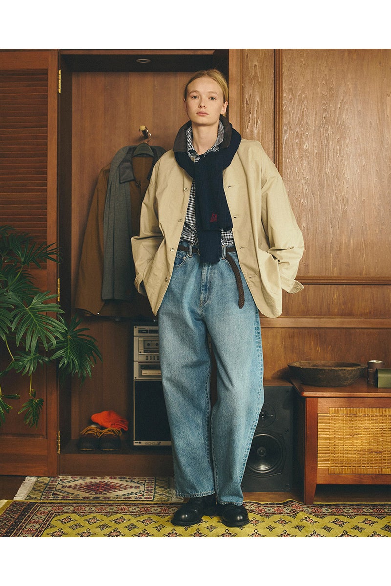 FreshService(フレッシュサービス) COTTON CANVAS LEATHER COLLAR WORK JACKET コットンキャンバスレザーカラージャケット FSC263-30032