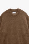 Graphpaper(グラフペーパー) Cotton Wool Slub Oversized Crew Neck Knit コットンウールスラブオーバーサイズクルーネックニット GU263-80602