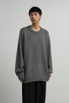 Graphpaper(グラフペーパー) Cotton Wool Slub Oversized Crew Neck Knit コットンウールスラブオーバーサイズクルーネックニット GU263-80602
