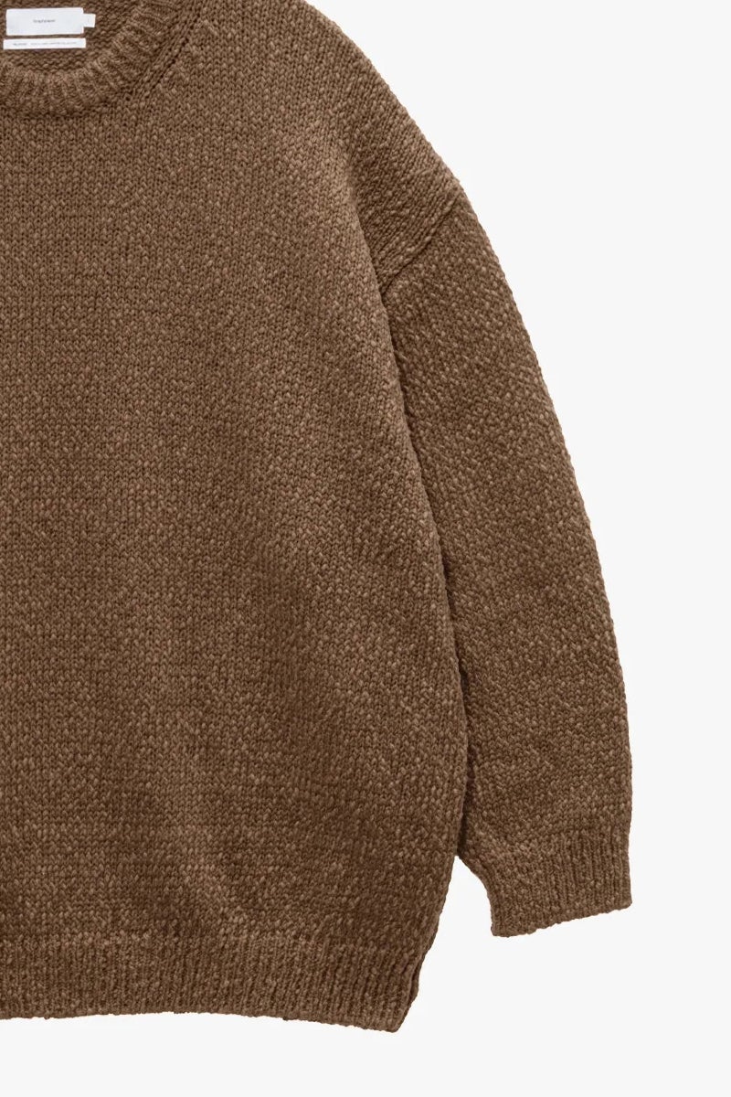 Graphpaper(グラフペーパー) Cotton Wool Slub Oversized Crew Neck Knit コットンウールスラブオーバーサイズクルーネックニット GU263-80602