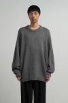 Graphpaper(グラフペーパー) Cotton Wool Slub Oversized Crew Neck Knit コットンウールスラブオーバーサイズクルーネックニット GU263-80602