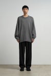 Graphpaper(グラフペーパー) Cotton Wool Slub Oversized Crew Neck Knit コットンウールスラブオーバーサイズクルーネックニット GU263-80602