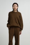 Graphpaper(グラフペーパー) Cotton Wool Slub Oversized Crew Neck Knit コットンウールスラブオーバーサイズクルーネックニット GU263-80602