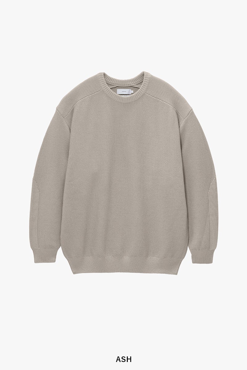 Graphpaper(グラフペーパー) Cotton Wool Slub Oversized Crew Neck Knit コットンウールスラブオーバーサイズクルーネックニット GU263-80602