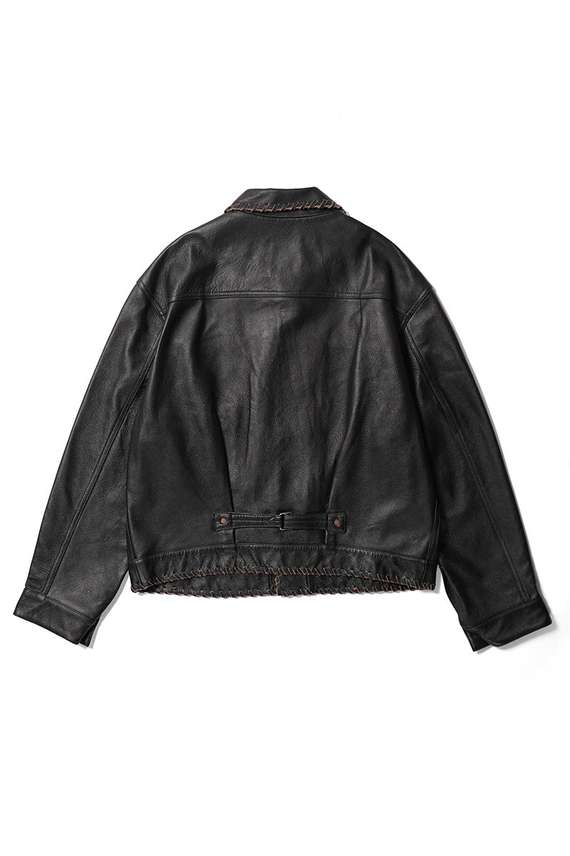 BOWWOW(バウワウ) LACE-UP LEATHER TRUCKER JACKET レースアップレザートラッカージャケット BWU-LULTJ