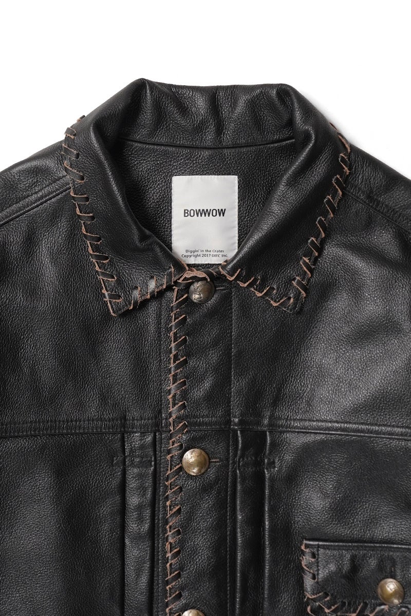 BOWWOW(バウワウ) LACE-UP LEATHER TRUCKER JACKET レースアップレザートラッカージャケット BWU-LULTJ