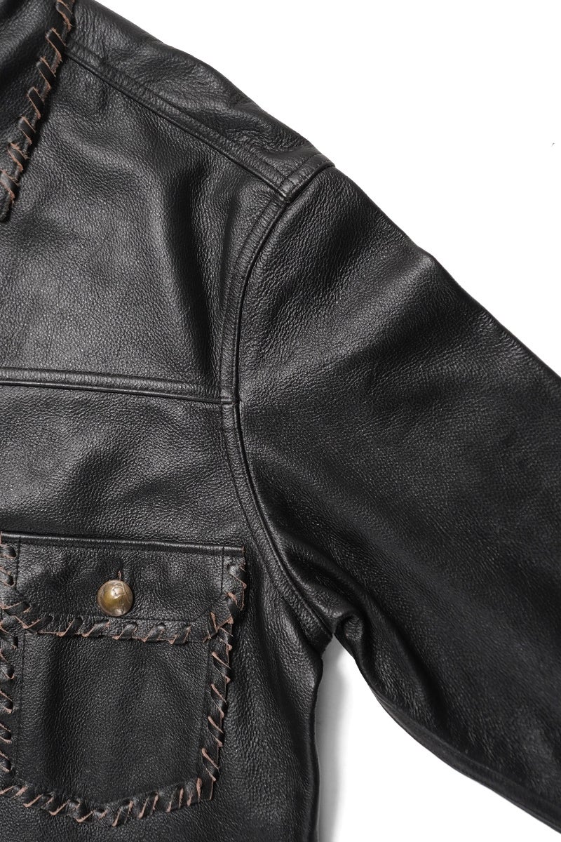 BOWWOW(バウワウ) LACE-UP LEATHER TRUCKER JACKET レースアップレザートラッカージャケット BWU-LULTJ