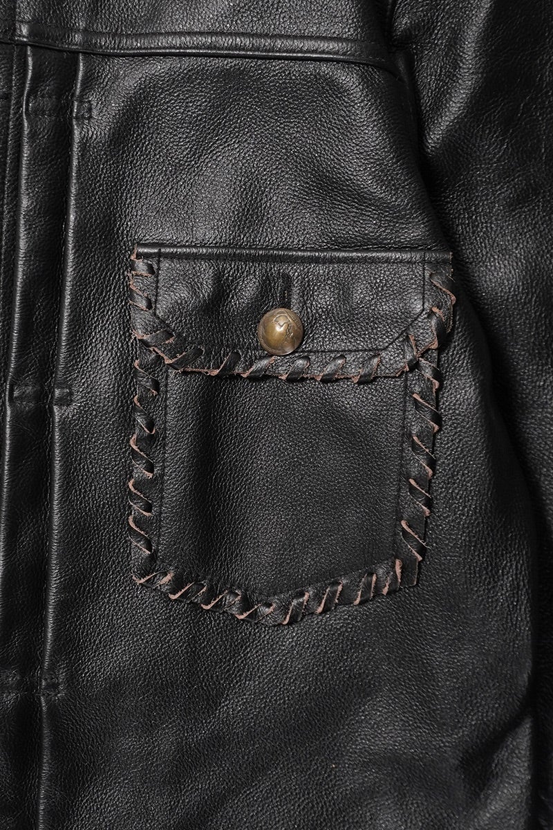 BOWWOW(バウワウ) LACE-UP LEATHER TRUCKER JACKET レースアップレザートラッカージャケット BWU-LULTJ