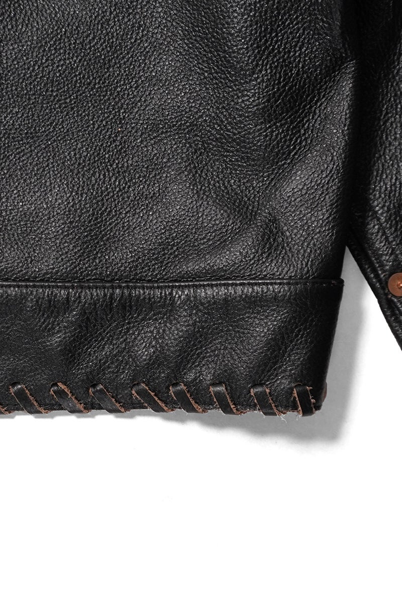 BOWWOW(バウワウ) LACE-UP LEATHER TRUCKER JACKET レースアップレザートラッカージャケット BWU-LULTJ