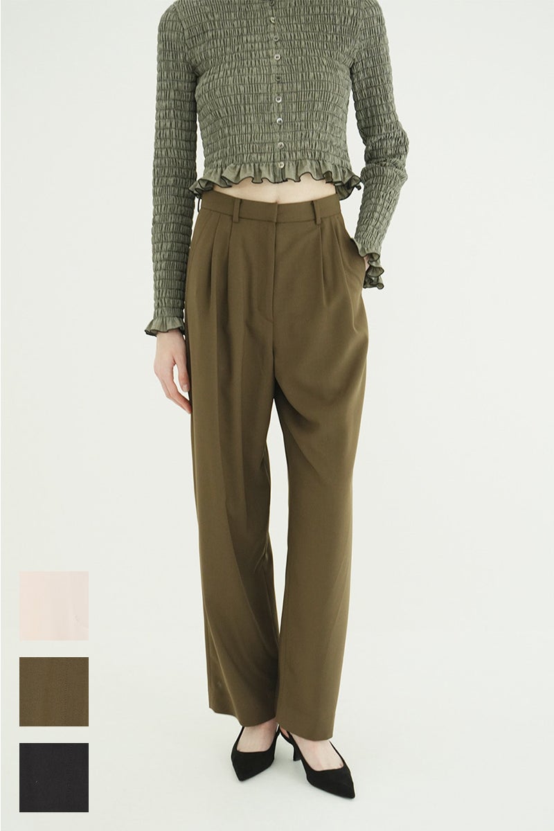 CLANE(クラネ) BASIC TUCK PANTS ベーシックタックパンツ 11110-7123