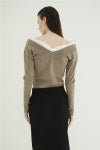 CLANE(クラネ) 2WAY FRILL V NECK KNIT TOPS 2ウェイフリルVネックニットトップス 11106-2113