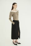 CLANE(クラネ) 2WAY FRILL V NECK KNIT TOPS 2ウェイフリルVネックニットトップス 11106-2113