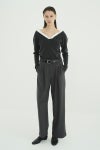 CLANE(クラネ) 2WAY FRILL V NECK KNIT TOPS 2ウェイフリルVネックニットトップス 11106-2113