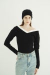 CLANE(クラネ) 2WAY FRILL V NECK KNIT TOPS 2ウェイフリルVネックニットトップス 11106-2113