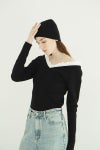 CLANE(クラネ) 2WAY FRILL V NECK KNIT TOPS 2ウェイフリルVネックニットトップス 11106-2113