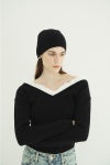 CLANE(クラネ) 2WAY FRILL V NECK KNIT TOPS 2ウェイフリルVネックニットトップス 11106-2113