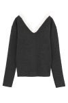 CLANE(クラネ) 2WAY FRILL V NECK KNIT TOPS 2ウェイフリルVネックニットトップス 11106-2113
