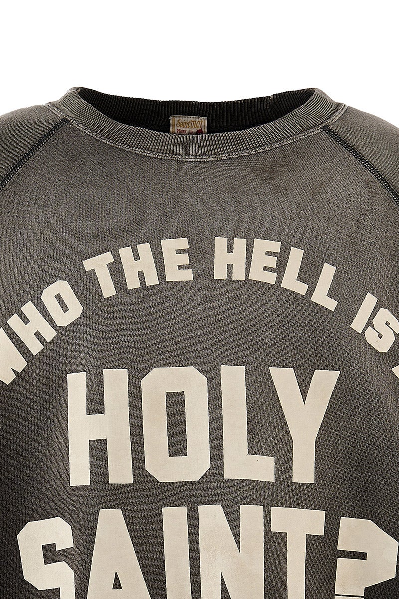 SAINT Mxxxxxx(セントマイケル) SM-MK1-0000-033 / RAGLAN CRW N SWT / HOLY SAINT? / BLK ラグランスウェット