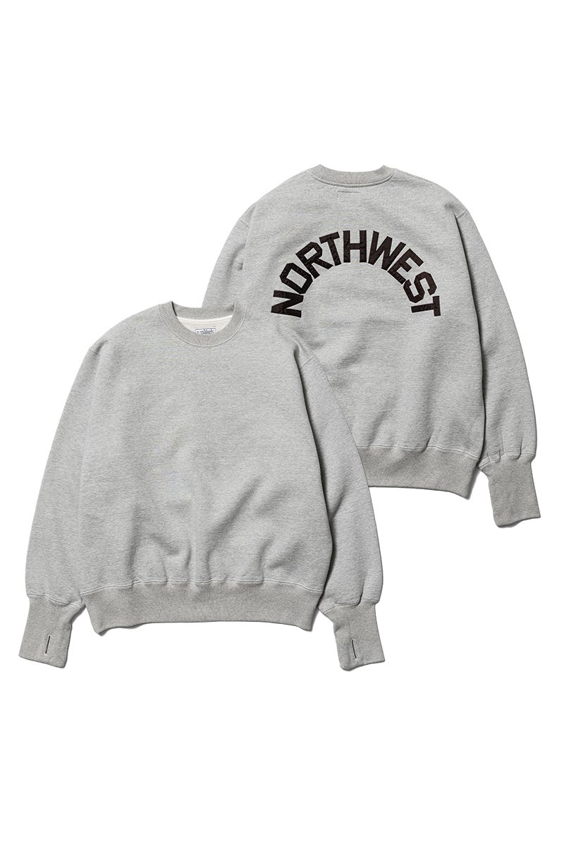 Unlikely(アンライクリー) Simple Sweat Crew "NORTH WEST" シンプルクルーネックスウェット ノースウエスト U26F-13-0004