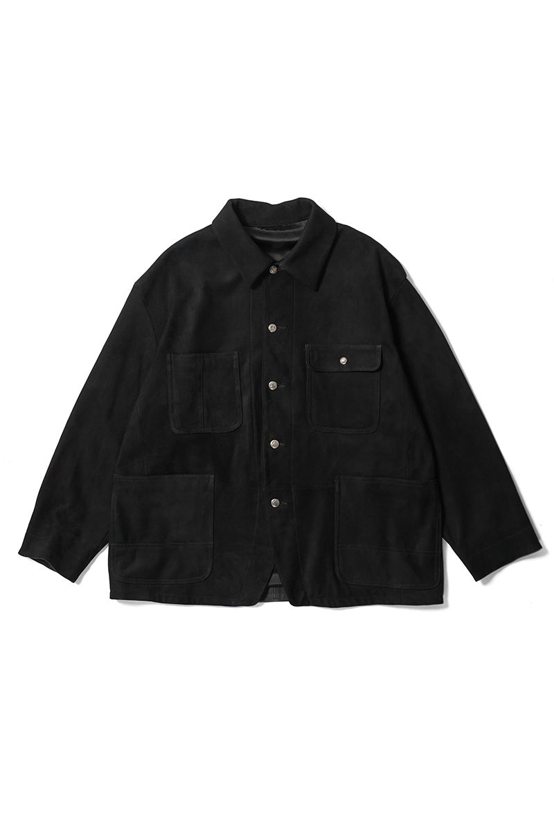 Porter Classic(ポータークラシック) LEATHER SUEDE COVERALLS W SILVER BUTTONS(ENTREFINO) レザースエードカバーオール シルバーボタン エントレフィーノ BFA-P-017-4229