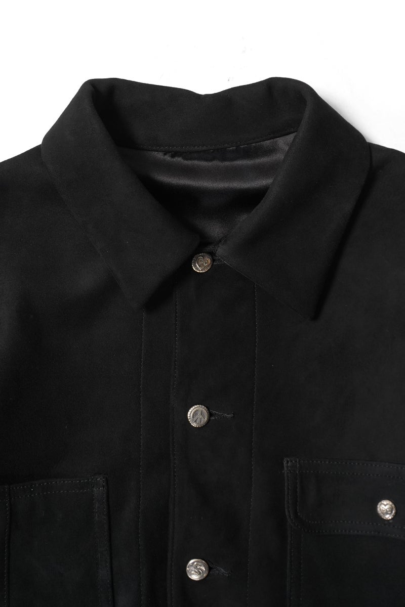Porter Classic(ポータークラシック) LEATHER SUEDE COVERALLS W SILVER BUTTONS(ENTREFINO) レザースエードカバーオール シルバーボタン エントレフィーノ BFA-P-017-4229