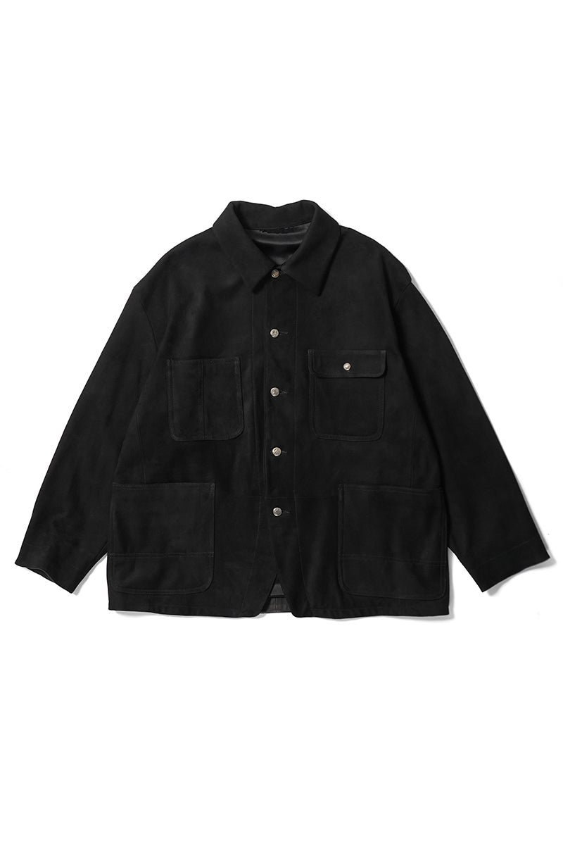 Porter Classic(ポータークラシック) LEATHER SUEDE COVERALLS W SILVER BUTTONS(ENTREFINO) レザースエードカバーオール シルバーボタン エントレフィーノ BFA-P-017-4229