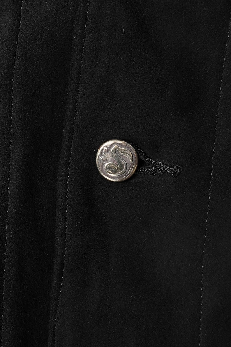Porter Classic(ポータークラシック) LEATHER SUEDE COVERALLS W SILVER BUTTONS(ENTREFINO) レザースエードカバーオール シルバーボタン エントレフィーノ BFA-P-017-4229