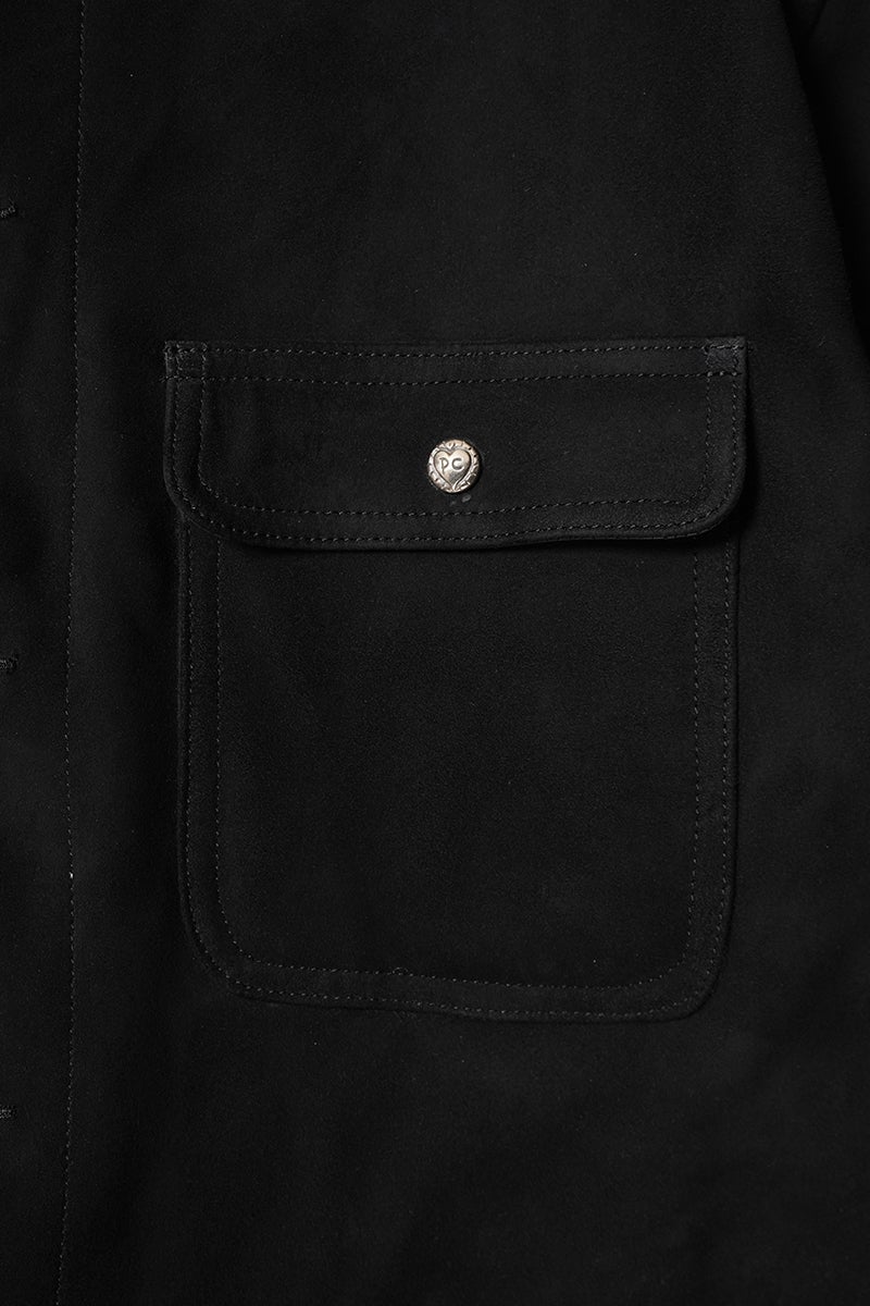 Porter Classic(ポータークラシック) LEATHER SUEDE COVERALLS W SILVER BUTTONS(ENTREFINO) レザースエードカバーオール シルバーボタン エントレフィーノ BFA-P-017-4229