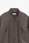 Graphpaper(グラフペーパー) Melange Pique Zip-up Stand Collar Jacket メランジピケジップアップスタンドカラージャケット GM263-30441
