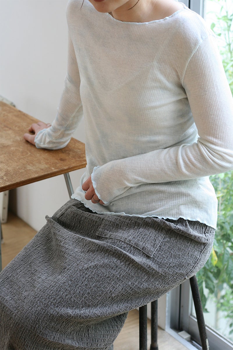 kengo(ケンゴ) tencel wool round neck long sleeve top テンセルウールラウンドネックロングスリーブトップス KBC-TP7