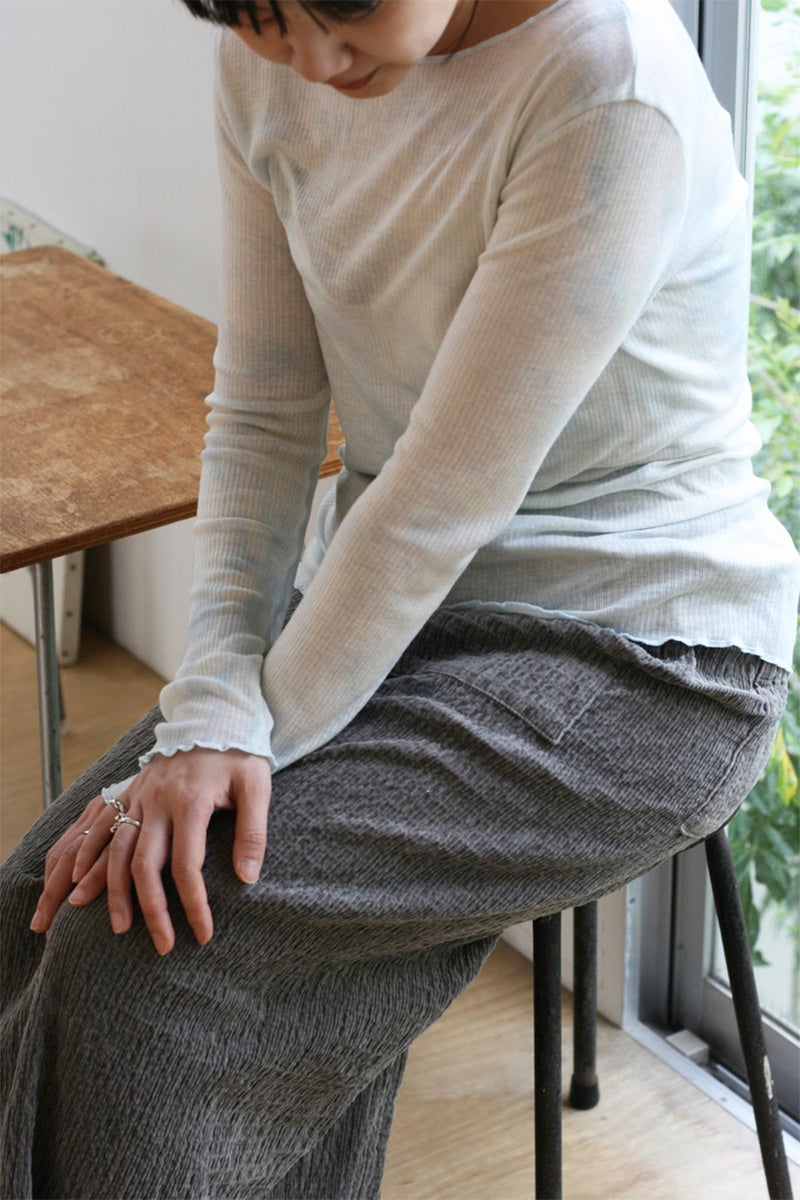 kengo(ケンゴ) tencel wool round neck long sleeve top テンセルウールラウンドネックロングスリーブトップス KBC-TP7
