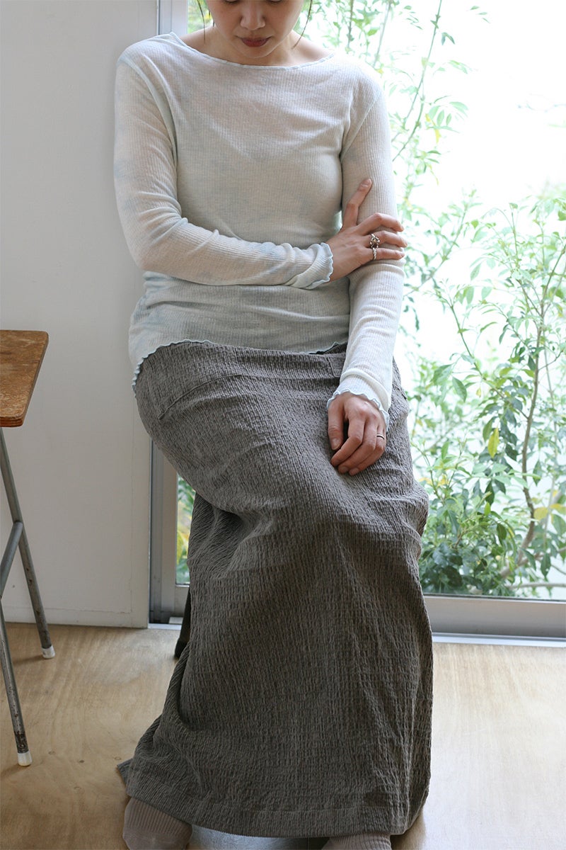 kengo(ケンゴ) tencel wool round neck long sleeve top テンセルウールラウンドネックロングスリーブトップス KBC-TP7