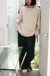 kengo(ケンゴ) slash neck sweat "loose" スラッシュネックスウェット ルーズ KBC-TP9