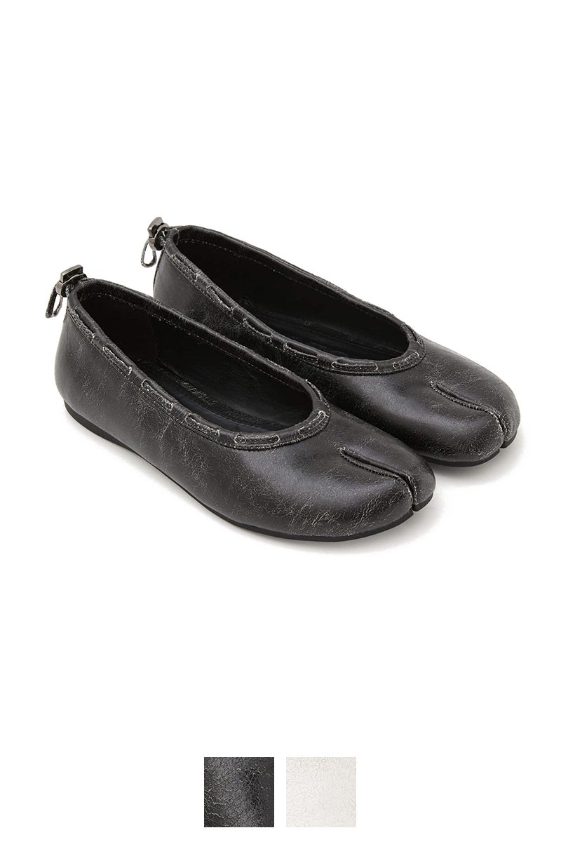 PAES(ペイズ) Leather String Flat レザーストリングフラットパンプス 25001