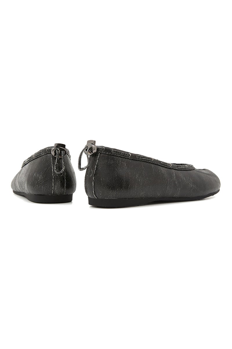 PAES(ペイズ) Leather String Flat レザーストリングフラットパンプス 25001