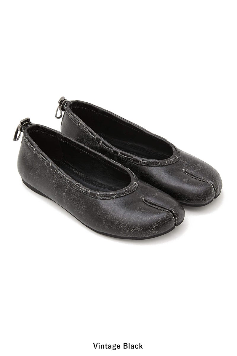 PAES(ペイズ) Leather String Flat レザーストリングフラットパンプス 25001