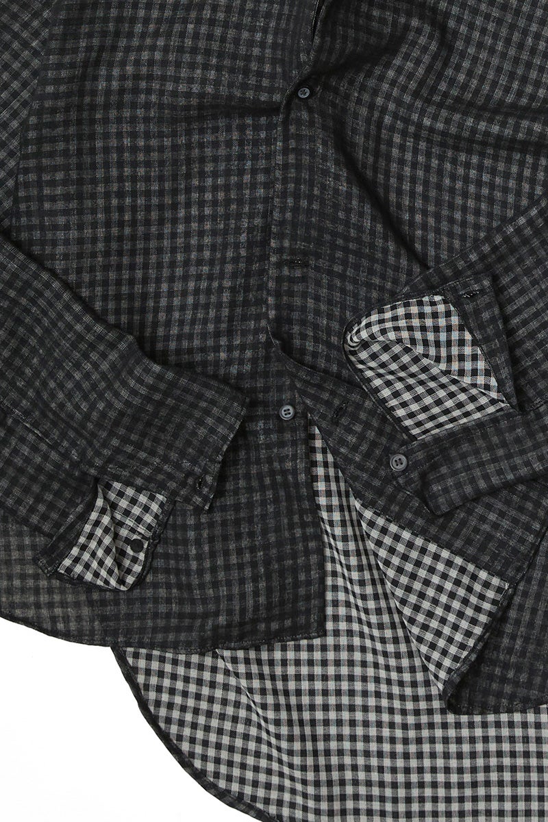  saby(サバイ) LAPEL SHIRTS - Bishu Japan Wool Plaid FAB - ラペルシャツ 尾州ウールチェック 26A-091216